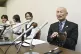 Toshiyuki Mimaki (right) president of Nihon Hidankyo, or the