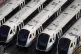 Trains at the Elizabeth Line depot at Old Oak Common, in wes