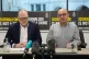 Journalists Trevor Birney (left) and Barry McCaffrey during 