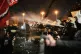 Anti-riot police officers use pepper spray during clashes wi