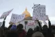 Demonstrators protest outside the Wisconsin Capitol, May 3, 
