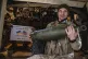 Soldiers of Ukraine's 5th brigade hold a poster thanking for