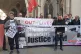 Demonstrators outside the Royal Courts of Justice, London, O