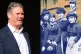 Labour leader Sir Keir Starmer (left) and (right) the matchw