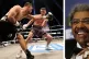 Jack Catterall (left) swings and misses Josh Taylor in the r
