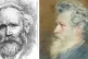 Rowe’s lithograph of Keir Hardy (left) and (right) his pai
