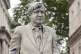 A statue of Boris Johnson covered in oil