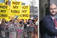 Symon Hill (right) and (left) an anti-monarchy protest