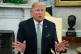 US President Donald Trump speaks during a meeting with Irish