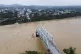 A bridge collapse due to floods triggered by typhoon Yagi in