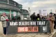 Anti-arms campaigners outside Twickenham Stadium