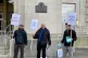 Peace Pledge Union chair Peter Glasgow (middle) and campaign