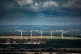 Windmill electric turbines seen over Oxfordshire, August 30,