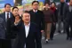 Impeached South Korean President Yoon Suk Yeol greets his su