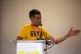 BFAWU member Fredy Velez addresses the conference in Staffor