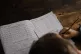 A student revising 
