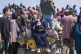 Displaced Palestinians trying to walk back from central Gaza