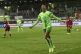 Wolfsburg's Sveindis Jonsdottir celebrates after scoring her