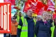 ALL CHANGE: Sharon Graham on the picket line with Weetabix w