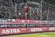 Hamburg's FC St Pauli fans unfurl a banner in solidarity wit