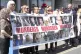 CONTAMINATED POLITICS: Victims and campaigners outside Centr