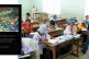 School lesson in Challa, a village on Isla del Sol, on the b
