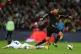 Germany’s Celia Sasic skips past England’s Karen Carney