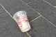 The empty milkshake cup which is believed to have been empti