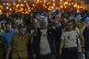 Cuba's President Miguel Diaz-Canel, centre, and Raul Castro,