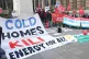 PROFITS AT ANY COST: Energy cost protesters outside the Pala