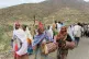 Villagers in Asmut, Ethiopia, put on a traditional welcome
f