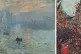 (Left) Impression, Sunrise, 1874; (right) La rue Saint Denis
