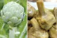 ARTICHOKES GALORE: (L to R) Growing in a allotment and cooke