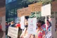 Unite members at Google stage a demonstration outside the co
