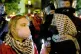 ‘CLEAR AND PRESENT DANGER’: Greta Thunberg, left, at  a 