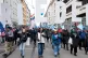 WE SHALL OVERCOME: Marchers display a huge word ‘PEACE’ 
