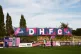 Players warm up at Dulwich Hamlet's Champion Hill, south Lon