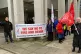 Workers protest outside budget meeting