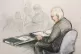 A court artist sketch of Julian Assange