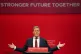 Keir Starmer pictured during his speech to Labour conference