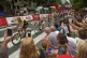 Riders cross the finish line of the 5th stage of the Vuelta 
