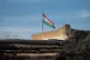 The Kurdish flag flies in Erbil, the in Iraqi Kurdistan