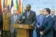 Riyad Mansour (centre left), permanent observer of the State