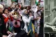 INSPIRATIONAL: (L) Musicians take part in a Nakba 76 pro-Pal