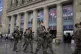 Soldiers patrol outside Gare du Nord train station at the 20