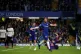 Cesc Fabregas celebrates scoring for Chelsea against Derby