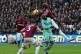 West Ham United's Angelo Ogbonna (top right) and Arsenal's A