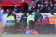 Paramedics attend to Leeds midfielder Jack Clarke