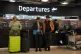 BUSY: Passengers wait at Luton airport