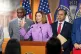 SHOT IN THE FOOT: Nancy Pelosi at a news conference on Capit